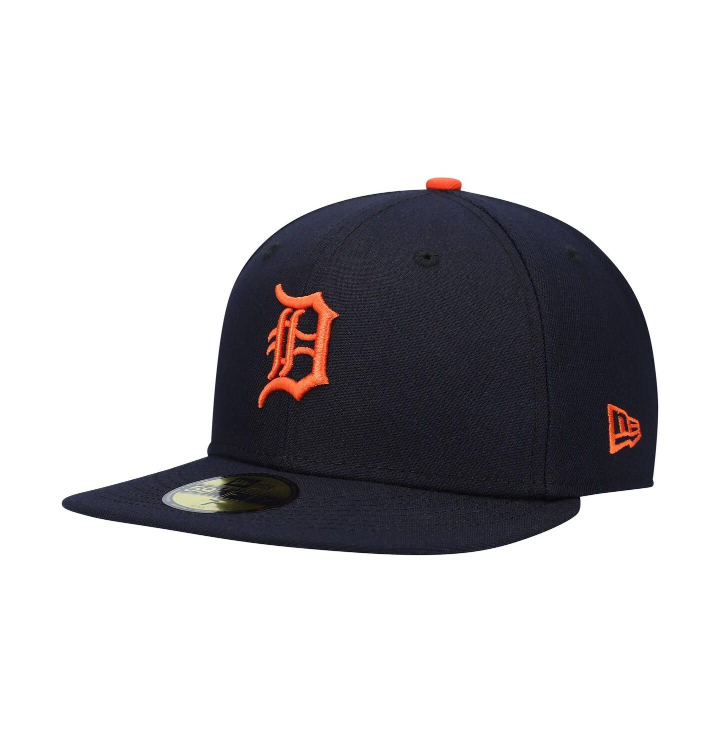 Мужская кепка New Era Navy Detroit Tigers Authentic Collection On-Field Road 59FIFTY Fitted Hat — фото 2