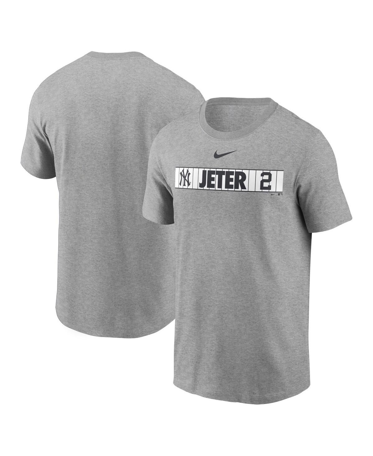 Men's Nike Derek JeterNew York Yankees Locker Room T-shirt - Heathered Gray