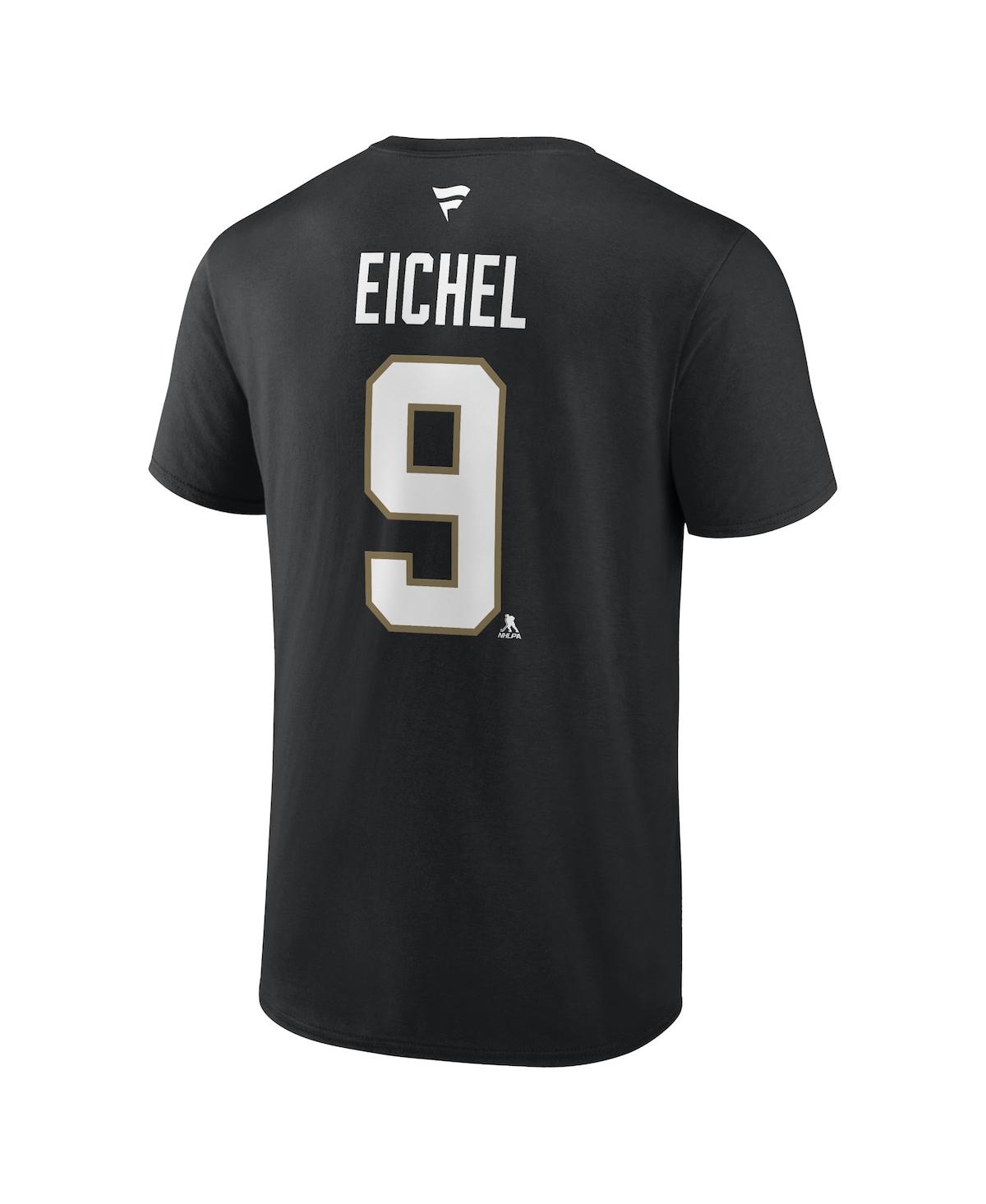 Men's Fanatics Jack EichelVegas Golden Knights Authentic Stack Name and Number T-shirt - Black