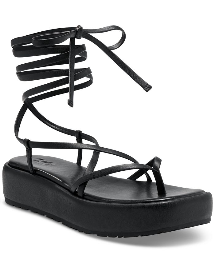 I.N.C. International Concepts Women's Rexile Lace-Up Flat Sandals ...