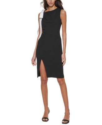 calvin klein asymmetrical sheath dress