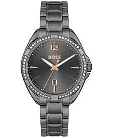 Felina Women's Grey Stainless Steel Bracelet Watch 30.2mm