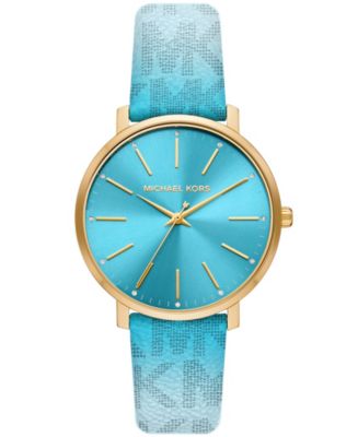 Michael Kors Ladies Pyper Three Hand Ombre Turquoise PVC Watch Michael Kors Ladies Watch Darci MK3515 | Watches Prime main image 4