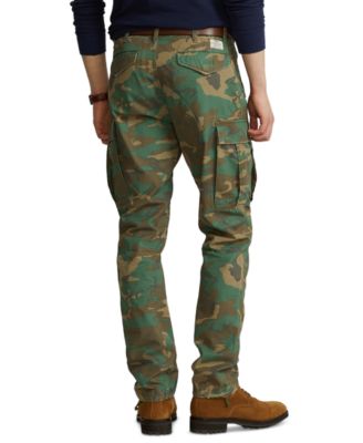 Slim Fit Camo Canvas Cargo Pant