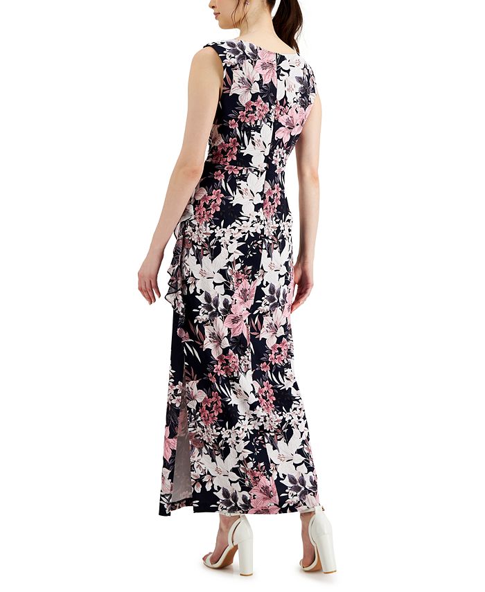 Connected Ruffled Floral-Print Maxi Dress - Macy's