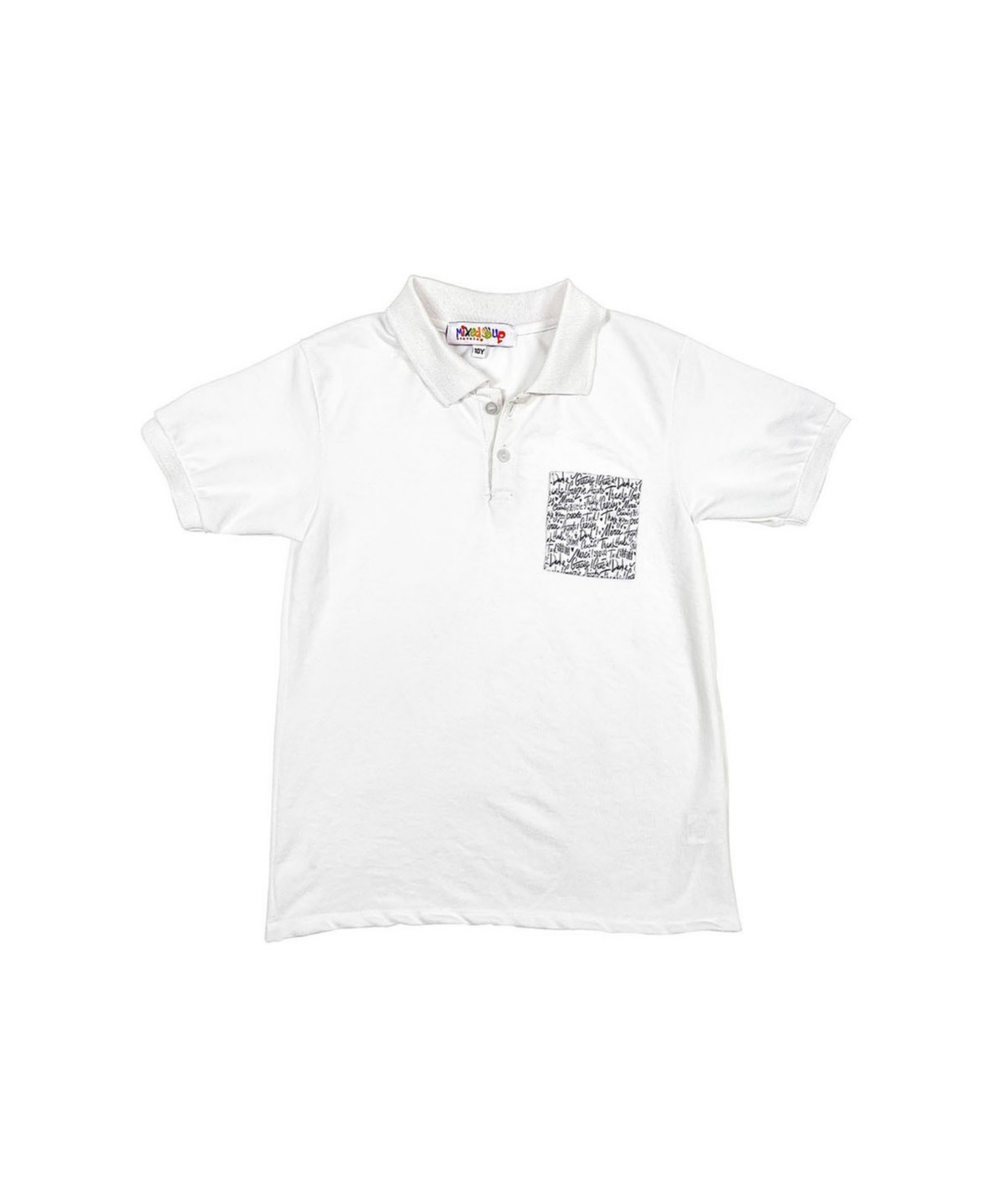 Mixed Up Clothing Little Boys Graphic Pocket Polo Shirt In Natural