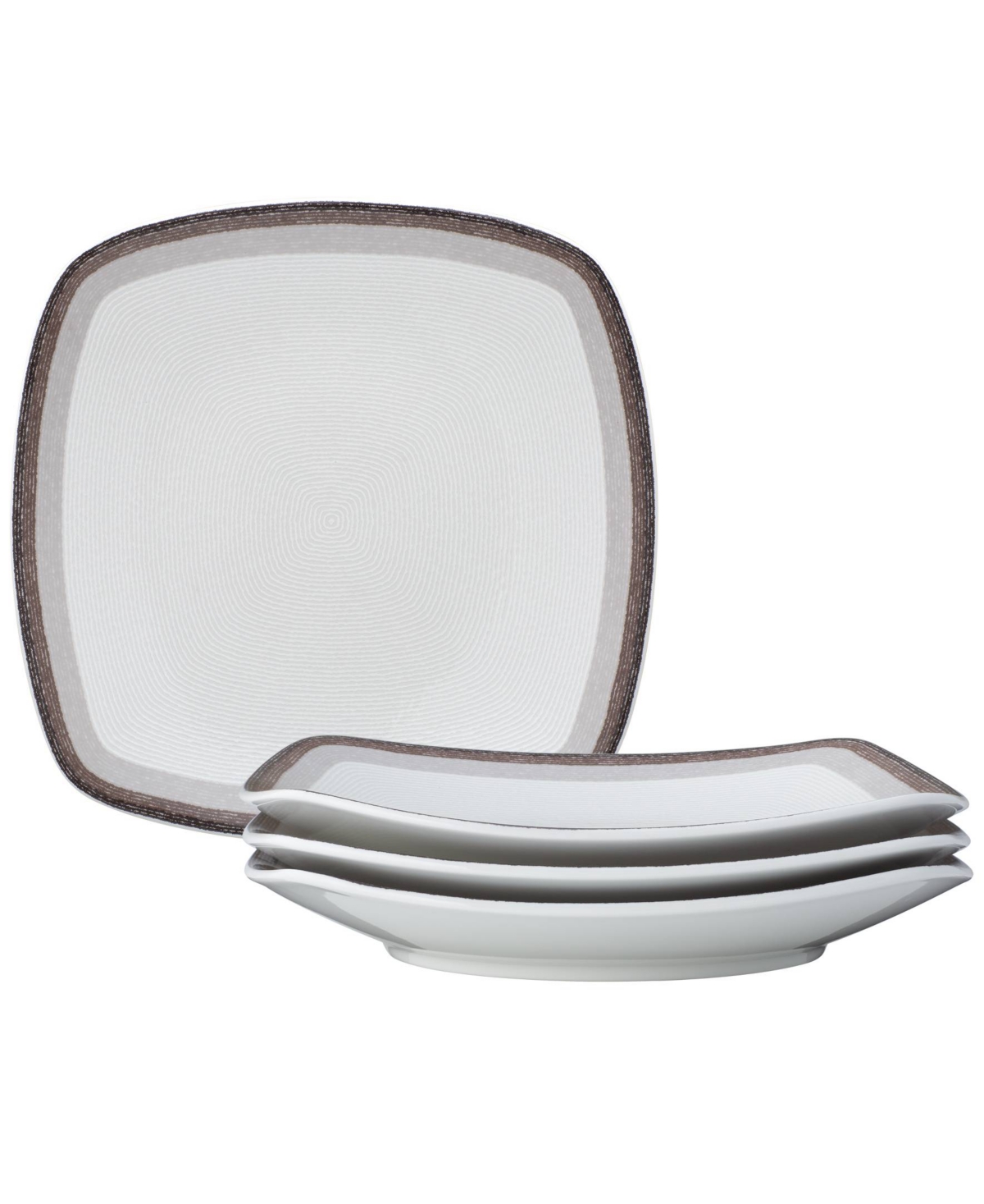Noritake Colorscapes Layers Square Dinner Plate Set Of 4, 10.75"