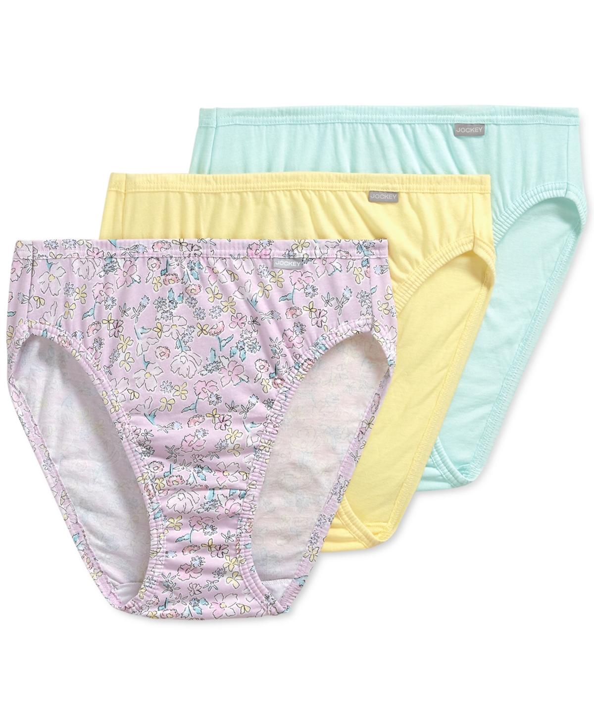 Jockey Elance French Cut 3 Pack Underwear 1485 1487, Extended Sizes In