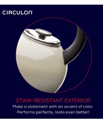 Enamel on Steel 2-Qt. Whistling Teakettle with Flip-Up Spout