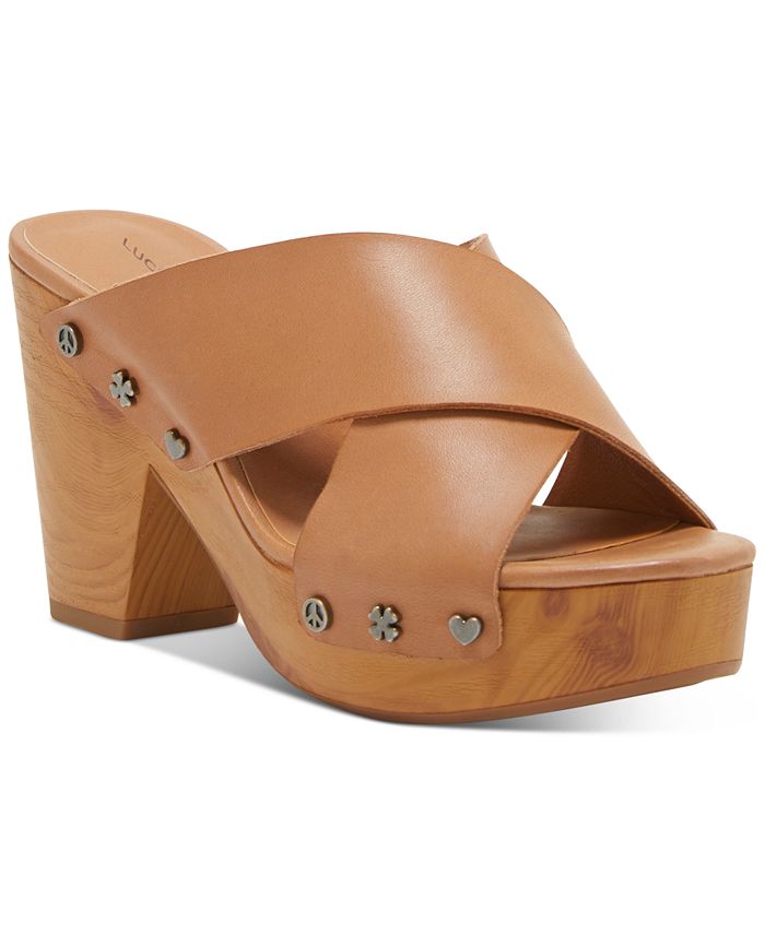 Lucky brand wooden heels new arrivals