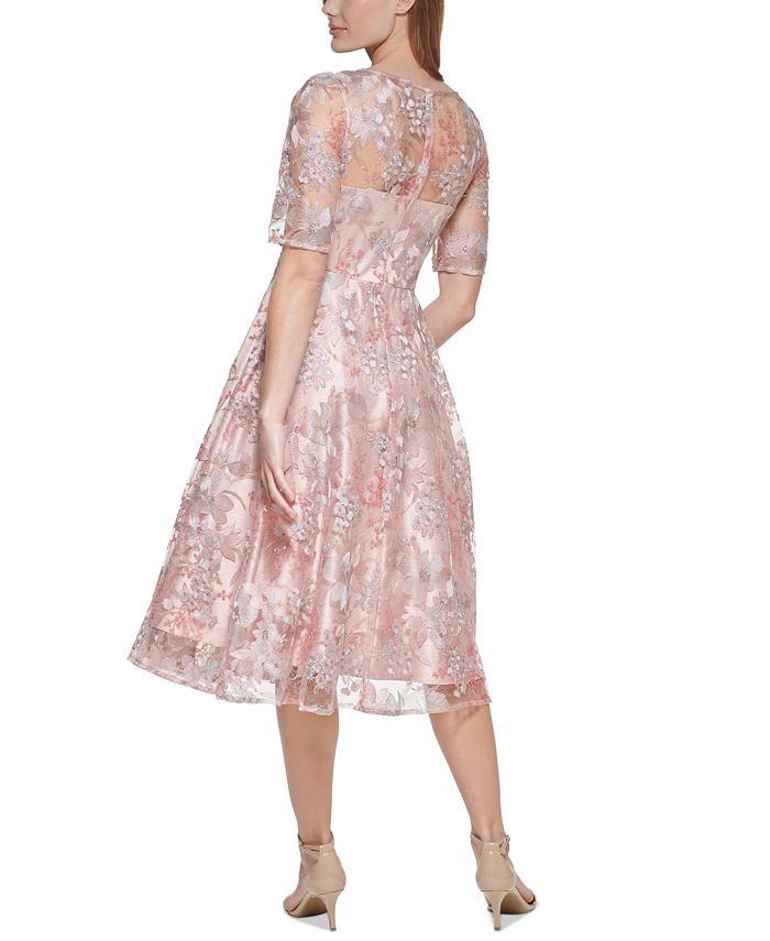 Eliza J Embroidered Midi Dress Macy's