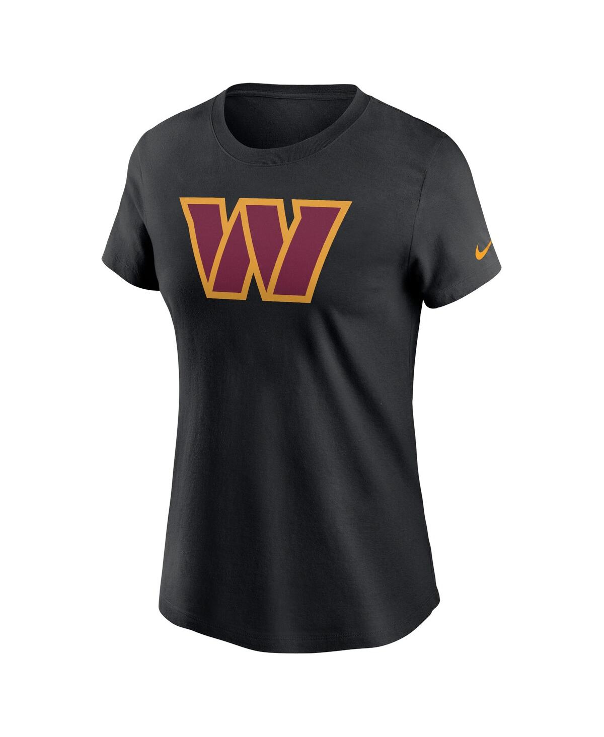 Women's NikeWashington Commanders Logo Cotton Essential T-shirt - Black