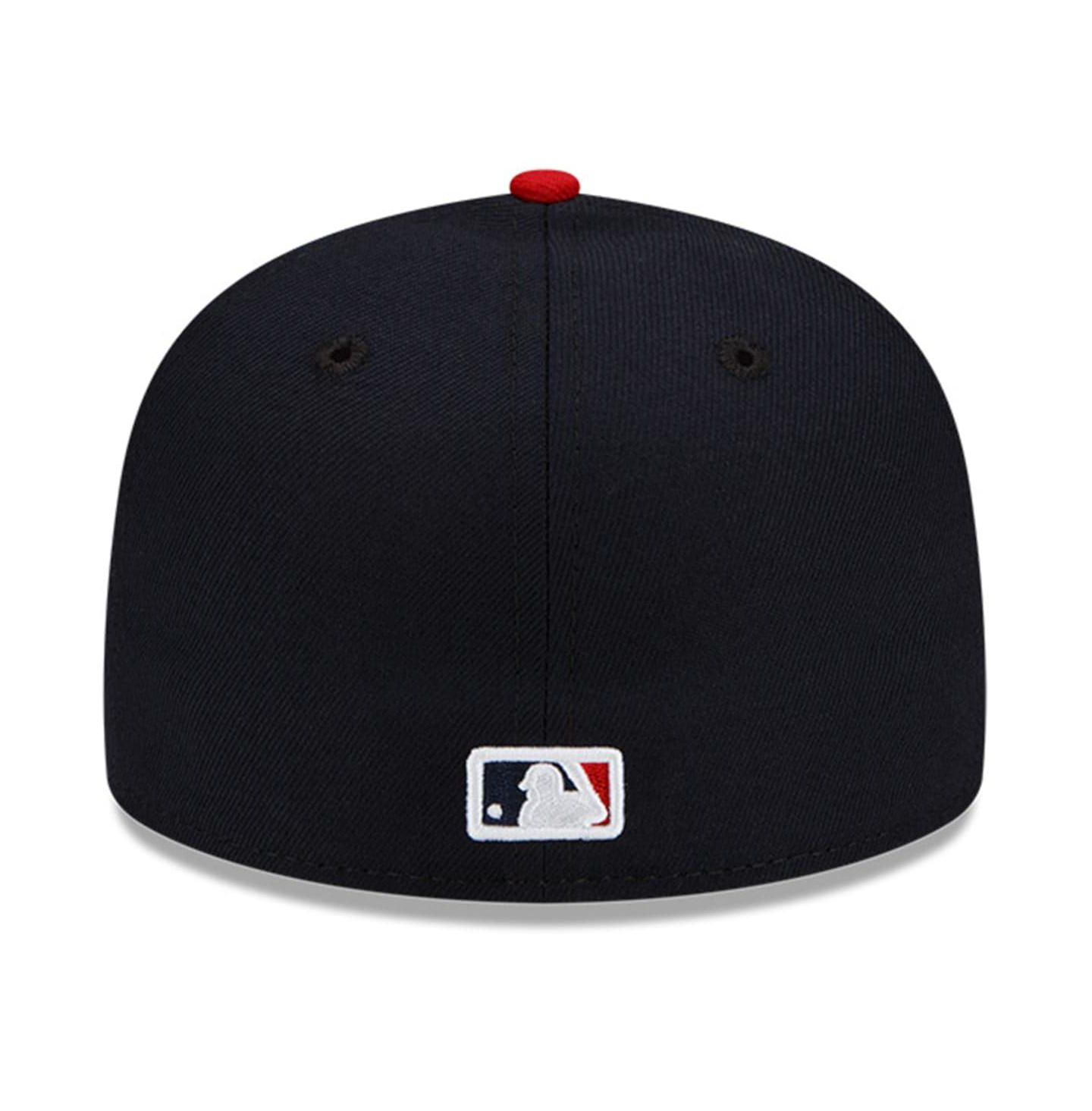 Мужская кепка New Era Navy, Red Cleveland Guardians Authentic Collection On-Field 59FIFTY Fitted Hat — фото 4