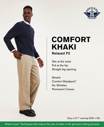 Dockers Men's Comfort Relaxed Fit Khaki Stretch Pants - Macy's