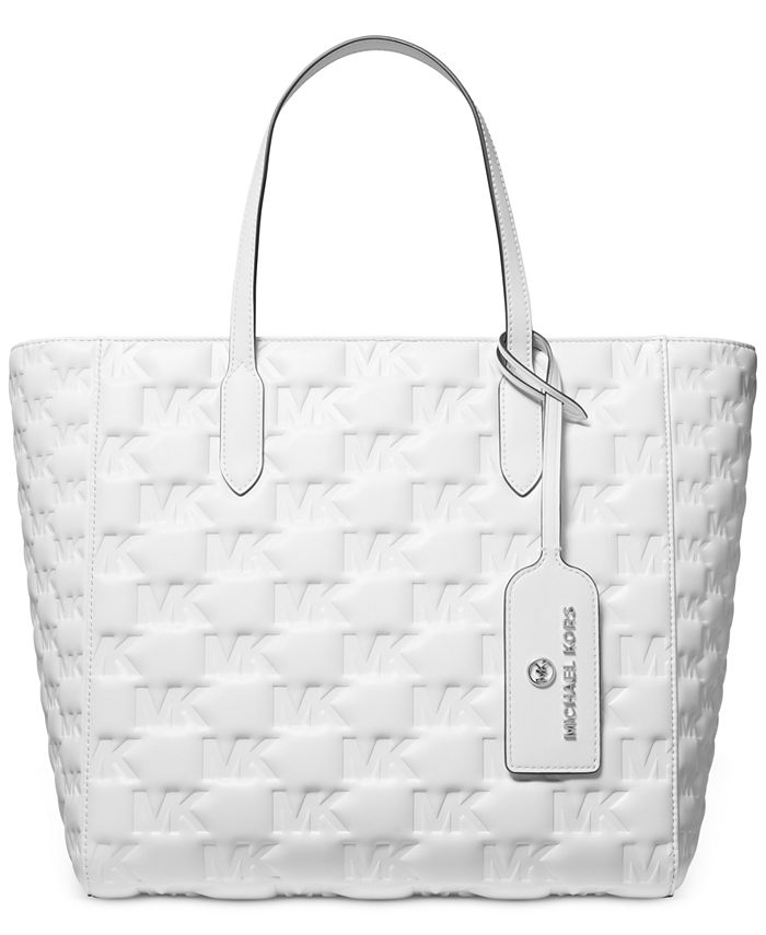 Michael Kors Outlet: Michael bag in grained leather - White