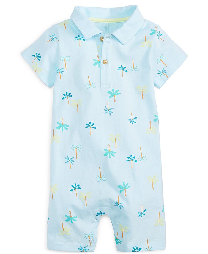 First Impressions Baby Boys Palm Print Sunsuit, Created for Macy's Macy's