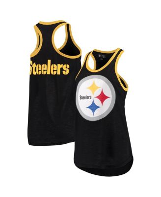 Women's Black Pittsburgh Steelers Tater Tank Top