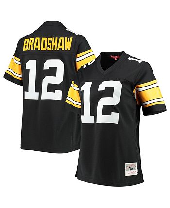 Terry Bradshaw Pittsburgh Steelers Autographed Mitchell & Ness Throwback  Black Replica Jersey with HOF 89 Inscription