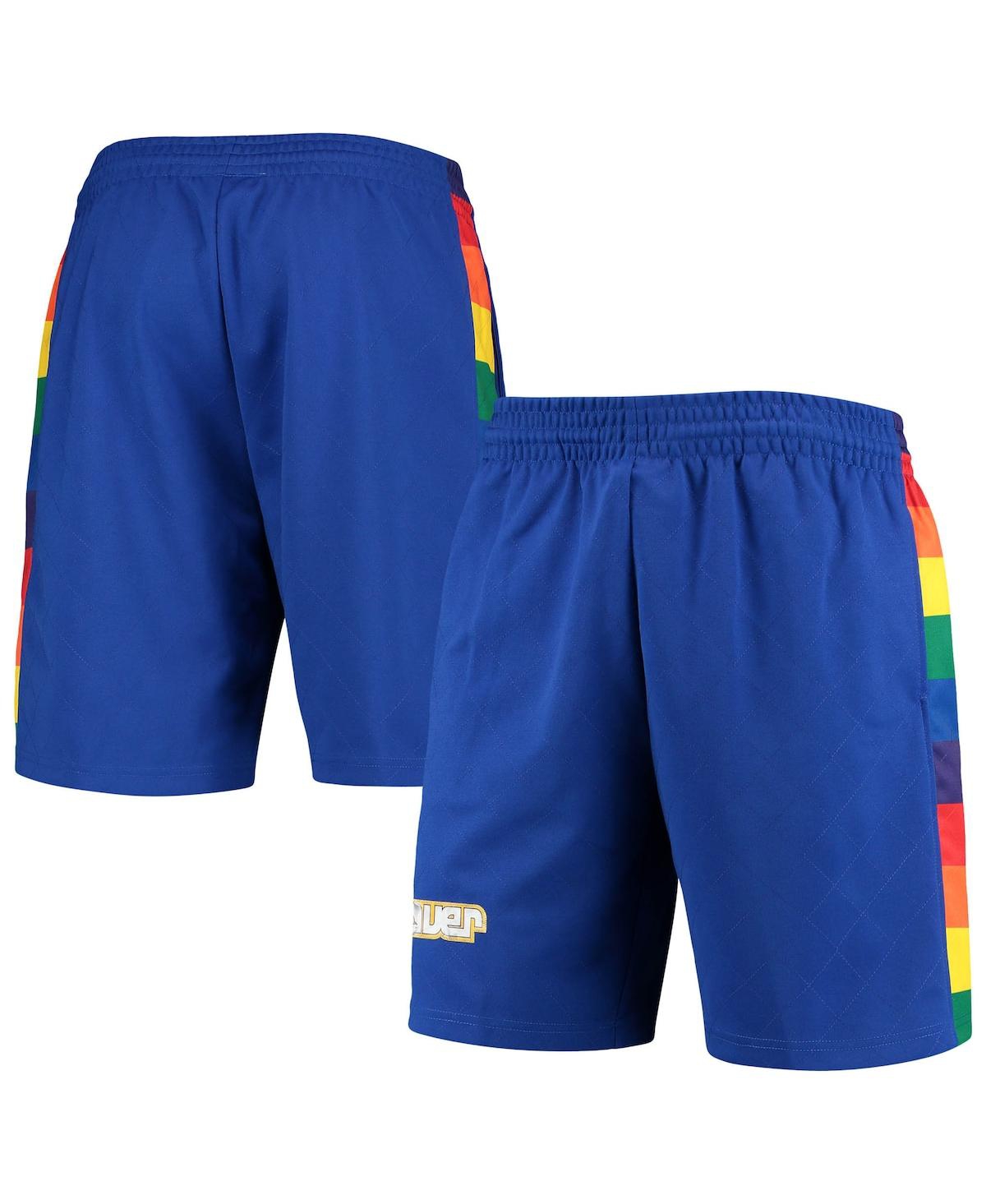 Men's Mitchell & NessDenver Nuggets 1991 Hardwood Classics 75th Anniversary Swingman Shorts - Blue