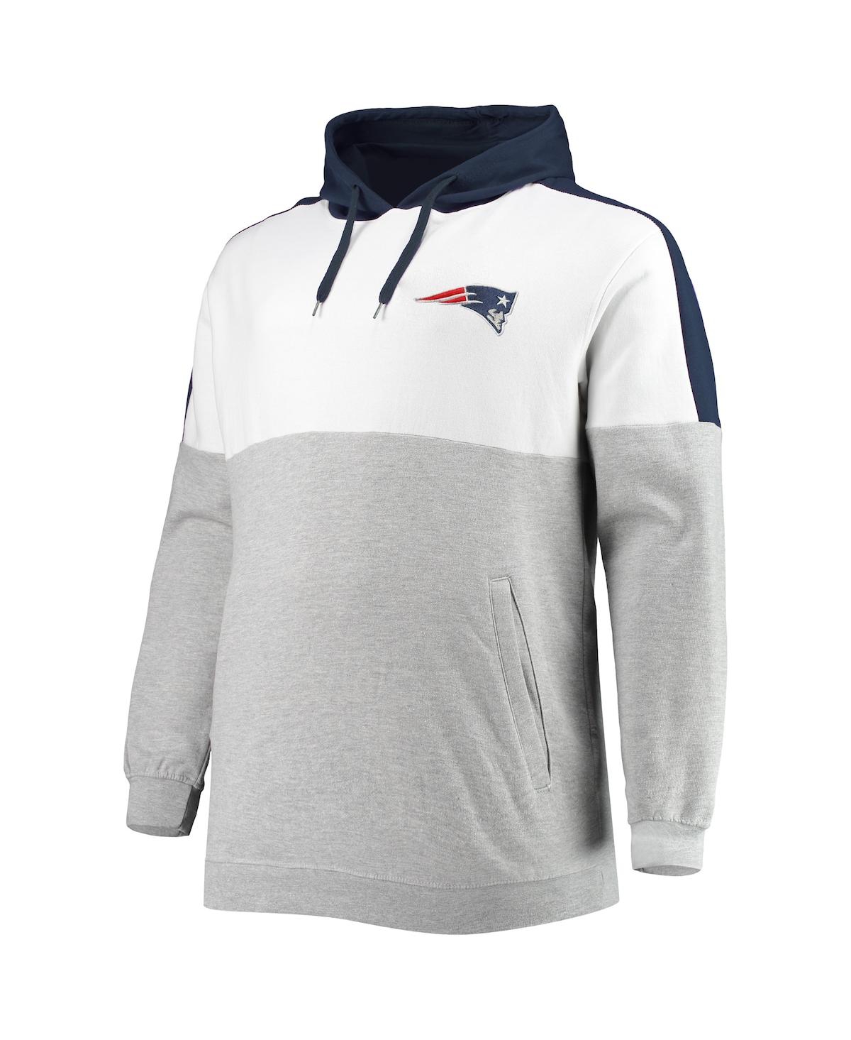 Men's Heather Gray New England Patriots Big and Tall Team Logo Pullover Hoodie - Heathered Gray