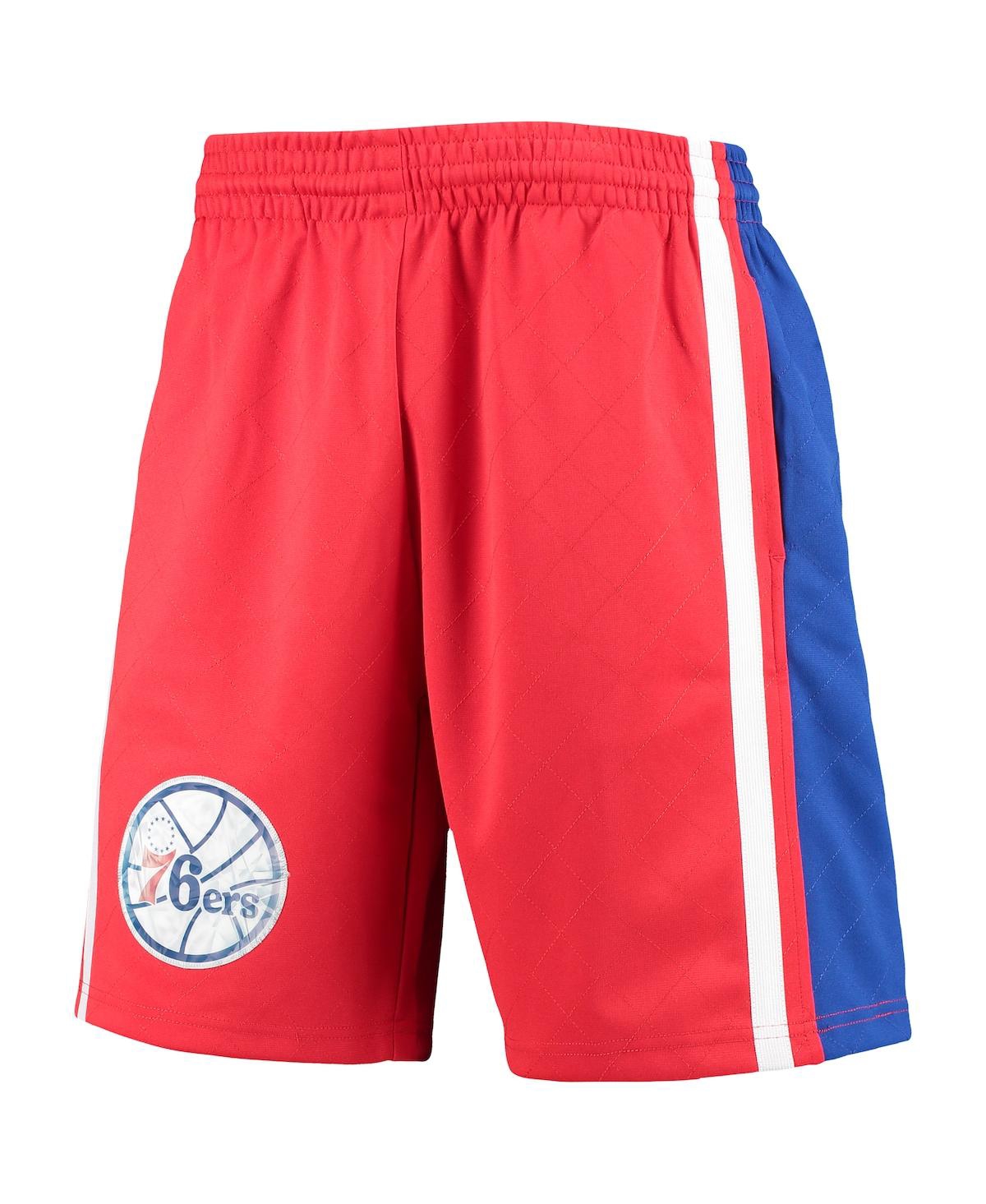 Men's Mitchell & NessPhiladelphia 76Ers Hardwood Classics 75th Anniversary Swingman Shorts - Red