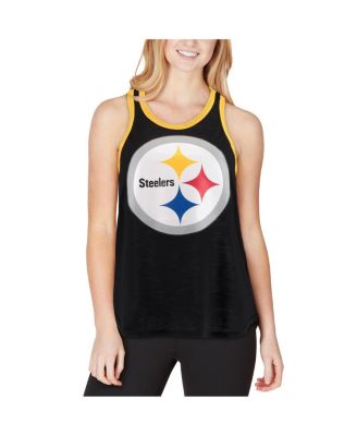 Women's Black Pittsburgh Steelers Tater Tank Top