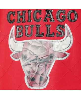 Men's Chicago Bulls Red Hardwood Classics 75th Anniversary Authentic Warmup Full-Snap Jacket