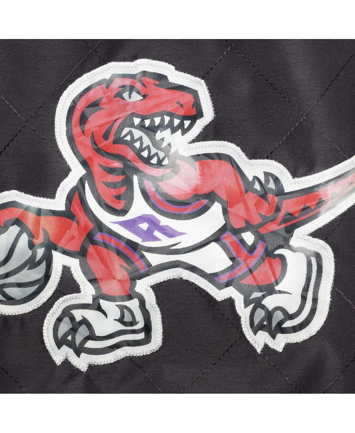 Men's Toronto RaptorsMitchell & Ness Hardwood Classics 75th Anniversary Authentic Warmup Full-Snap Jacket - Black