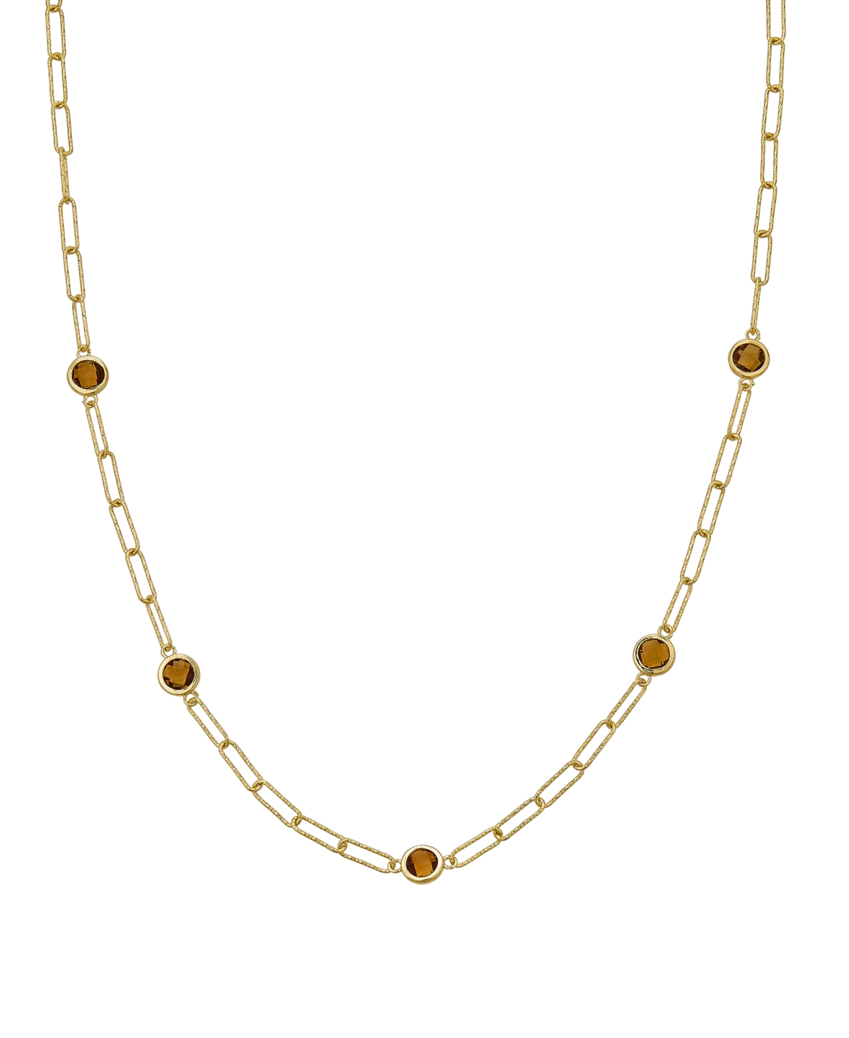 Swiss Blue Topaz Paperclip Link Statement Necklace (4 ct. t.w.) in Sterling Silver (Also in Amethyst & - Citrine