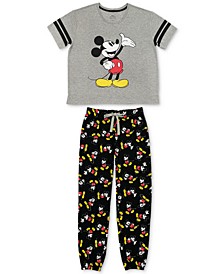 Mickey Mouse Varsity T-Shirt & Jogger Pants Pajama Set