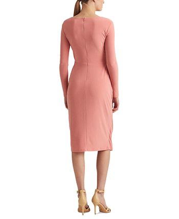 Lauren Ralph Lauren Matte Jersey Surplice Dress & Reviews - Dresses - Women  - Macy's