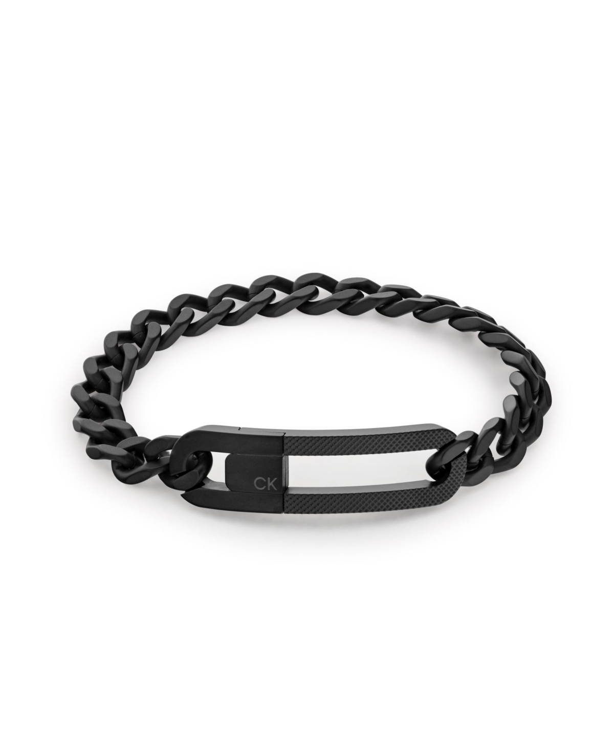 Men's Black Stainless Steel Bracelet - Black