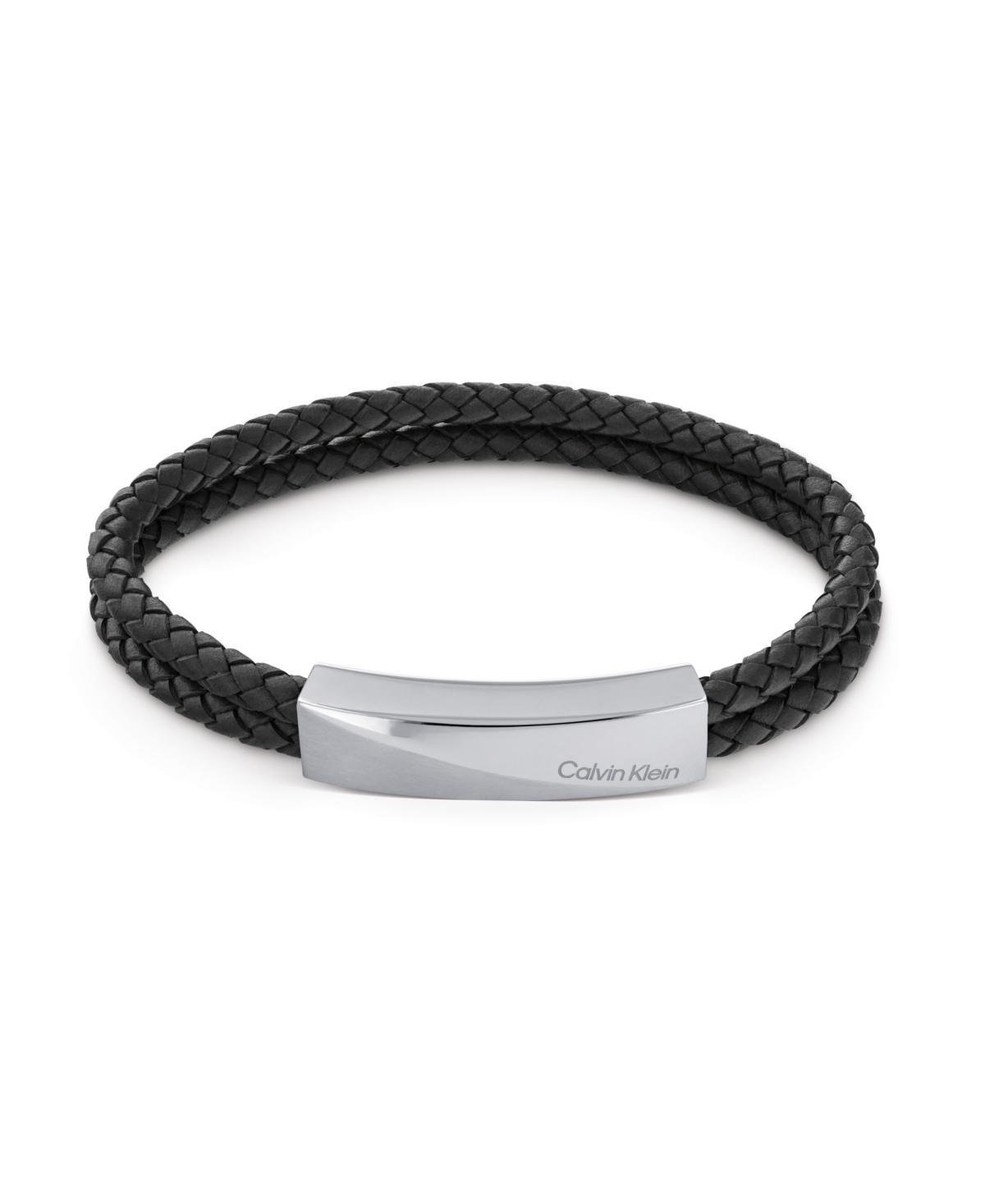 Men's Tan Leather Bracelet - Black