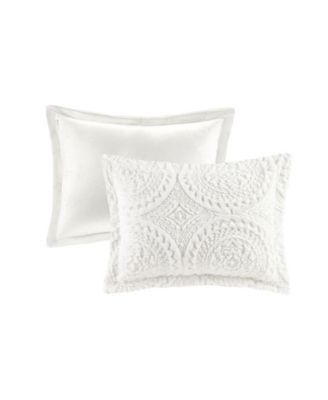 Arya Embroidered Medallion Faux Fur 3-Pc. Duvet Cover Set, Full/Queen
