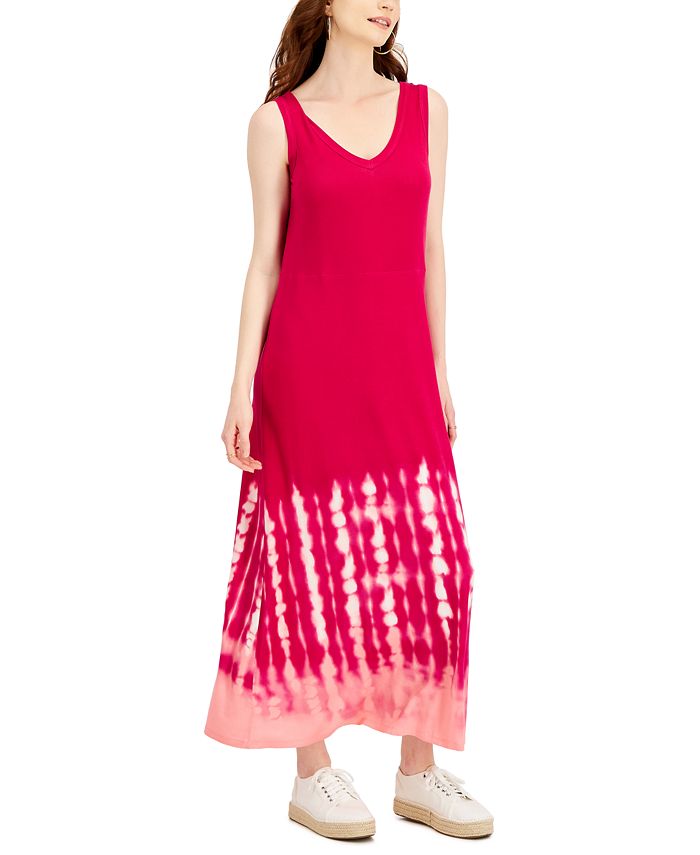 Style & Co Women's TieDyed Sleeveless Maxi Dress, Created for Macy's