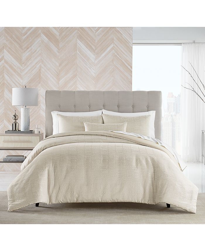 Hotel Collection Hatched Stripe 4Pc. Comforter Set, Full/Queen