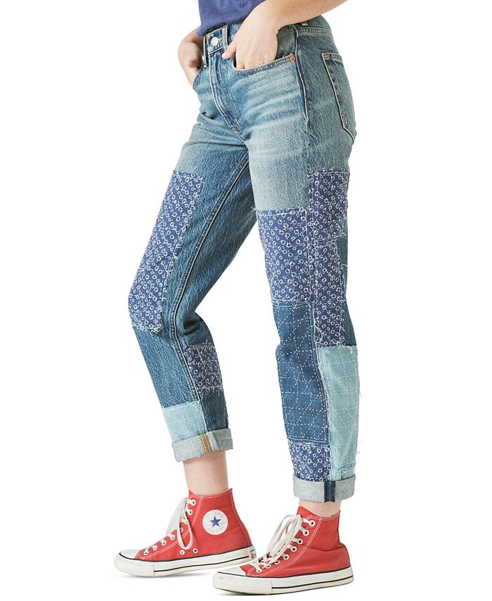 Lucky Brand Print-Patch Roll-Cuff Jeans - Macy's
