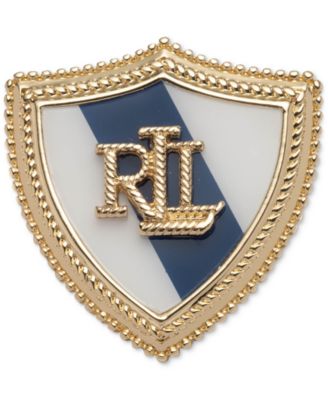 Lauren Ralph Lauren - Gold-Tone Logo Shield Pin