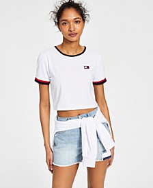 Women's Flag Patch Cropped T-Shirt