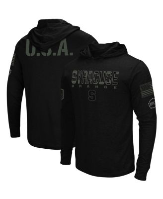 Men's Black Syracuse Orange OHT Military-Inspired Appreciation Hoodie Long Sleeve T-shirt