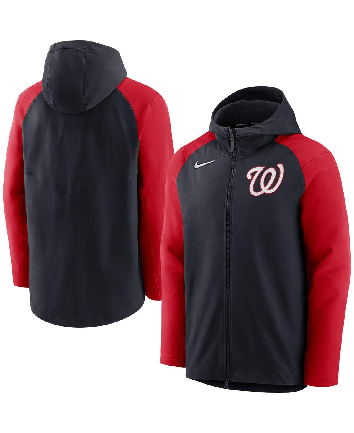 Men's Red Washington Nationals Authentic Collection Full-Zip Hoodie Performance Jacket - Red
