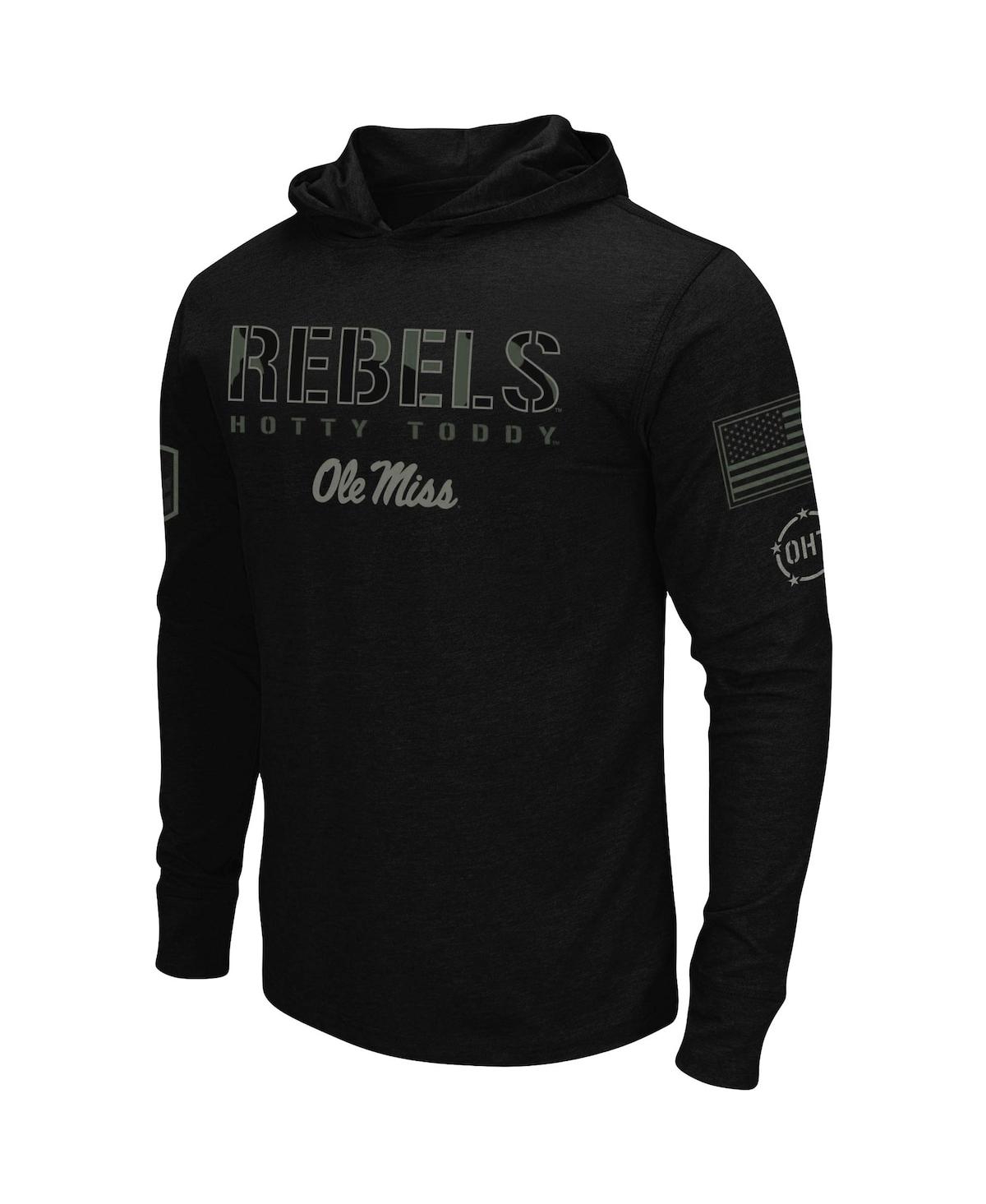 Men'sOle Miss Rebels Oht Military-Inspired Appreciation Hoodie Long Sleeve T-shirt - Black