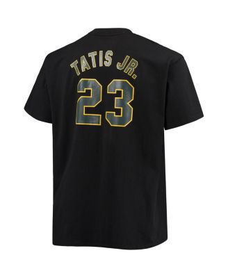 Men's Fernando Tatis Jr. Black San Diego Padres Big and Tall Wordmark Name and Number T-shirt