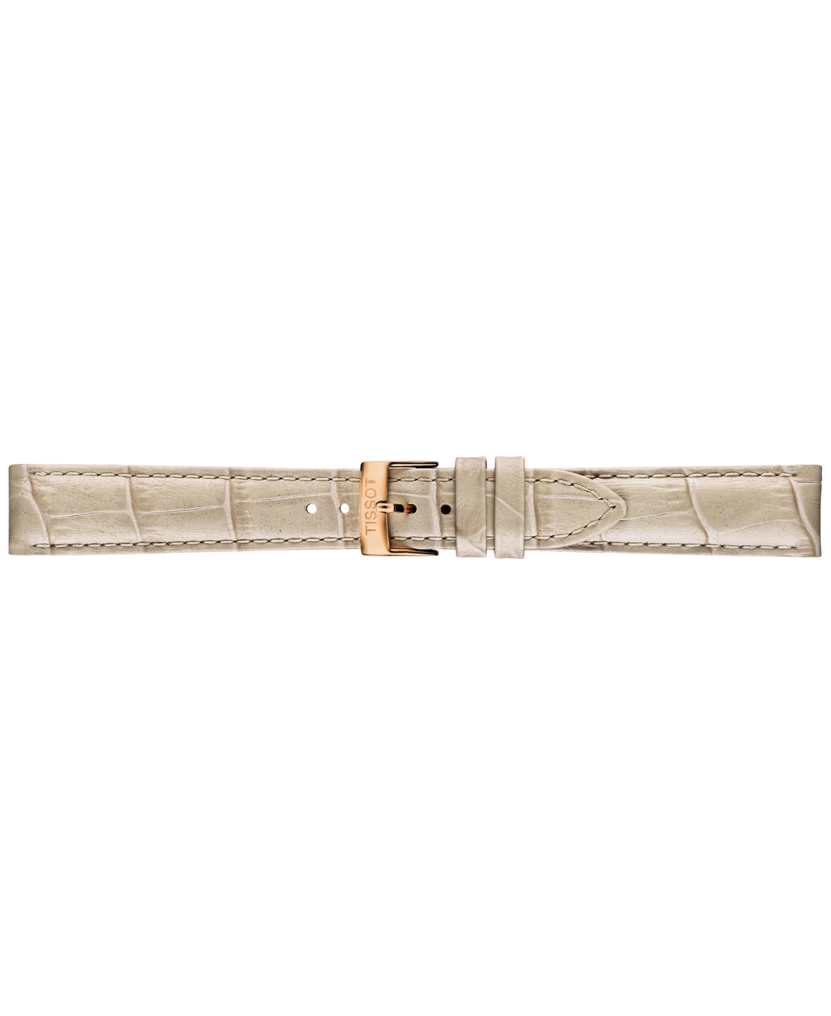 Shop Tissot Women's Swiss Automatic Pr 100 Cream Leather Strap Watch 33mm