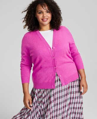 Cashmere Button Front Cardigan, Created 