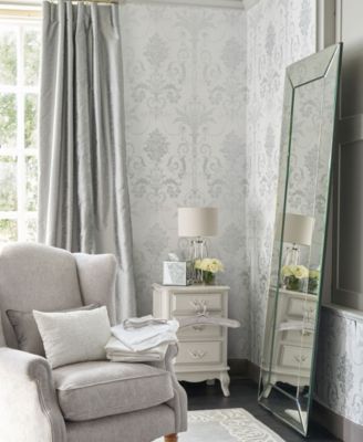 Josette Metallic Silver Wallpaper