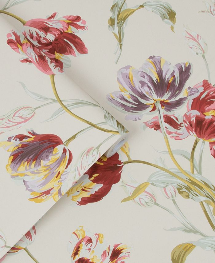 Laura Ashley Gosford Cranberry Wallpaper Macy's