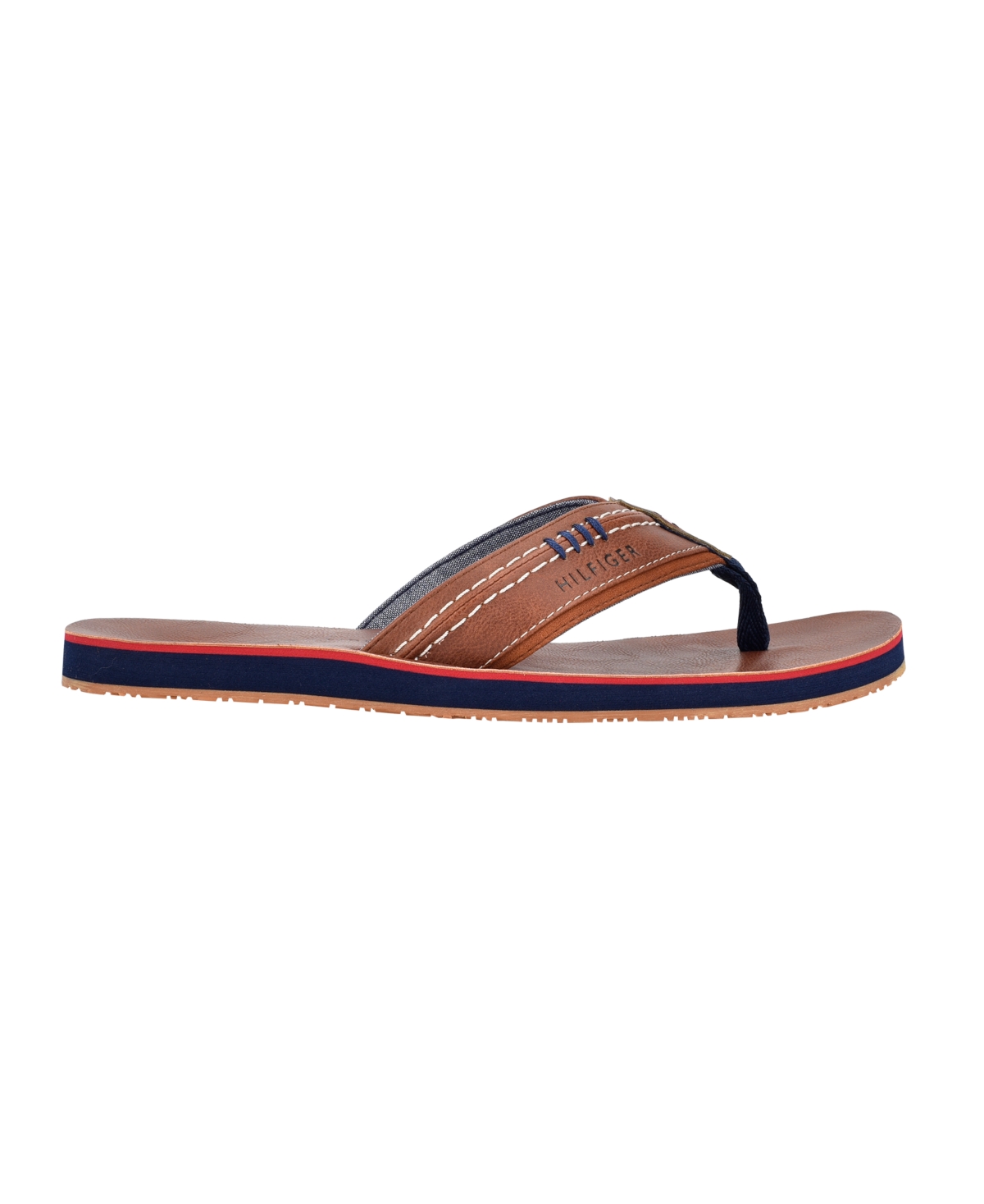 Tommy Hilfiger Men's Destino Flip Flop Sandals In Brown