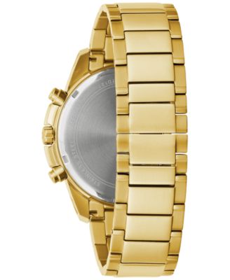 Men's Chronograph Diamond (1/20 ct. t.w.) Gold-Tone Stainless Steel Bracelet Watch 44mm
