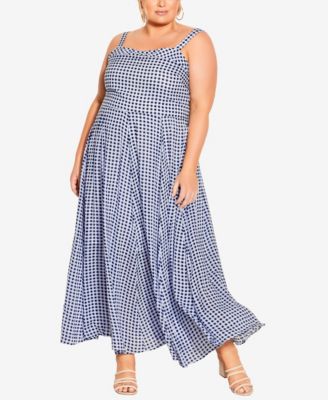 City Chic Trendy Plus Size Picnic Check 